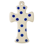 Polish Pottery Stoneware Cross 7.5 in.