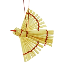 Straw Ornament: Hummingbird 4"
