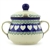 Polish Pottery 7 oz. Sugar Bowl. Hand made in Poland and artist initialed.