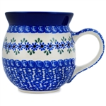 Polish Pottery 16 oz. Bubble Mug. Hand made in Poland and artist initialed.