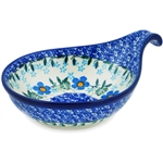 Polish Pottery Stoneware Condiment Dish 7 in.