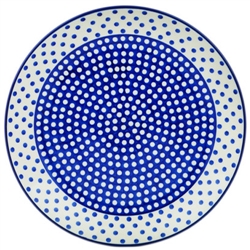 Polish Pottery 10.5" Dinner Plate. Hand made in Poland. Pattern U4857 designed by Teresa Liana.