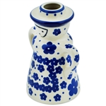 Polish Pottery 5" Candle Holder. Hand made in Poland and artist initialed.