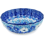 Unikat Polish Pottery Stoneware Fluted Bowl 4.5 in. U4963