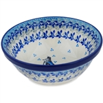 Polish Pottery 6" Bowl. Hand made in Poland and artist initialed.