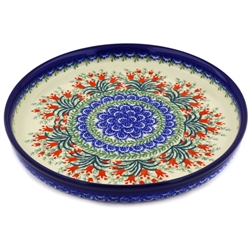 Polish Pottery 10" Platter. Hand made in Poland and artist initialed.