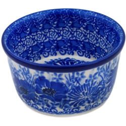 Polish Pottery 4" Bowl. Hand made in Poland. Pattern U5068 designed by Maria Starzyk.