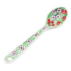 Polish Pottery 5" Sugar Spoon. Hand made in Poland. Pattern U4132 designed by Maria Starzyk.