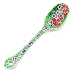 Polish Pottery 5" Sugar Spoon. Hand made in Poland. Pattern U4132 designed by Maria Starzyk.