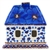 Polish Pottery 5" House Shaped Candle Holder. Hand made in Poland. Pattern U408C designed by Jacek Chyla.