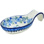 Polish Pottery 7" Spoon Rest. Hand made in Poland and artist initialed.