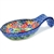 Polish Pottery 7" Spoon Rest. Hand made in Poland. Pattern U4018 designed by Maria Starzyk.