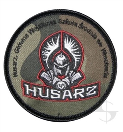 School Emblem "HUSARZ Wroclaw"  3" Round Jacket Patch