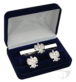 Polish Eagle Cufflink and Tie Bar Set