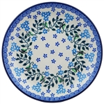 Polish Pottery 8" Dessert Plate. Hand made in Poland and artist initialed.