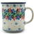 Polish Pottery 8 oz. Everyday Mug. Hand made in Poland and artist initialed.