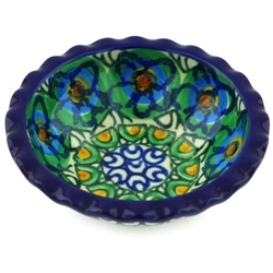 Polish Pottery 3.5" Tart Dish. Hand made in Poland. Pattern U151 designed by Maryla Iwicka.