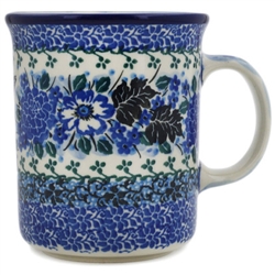 Polish Pottery 15 oz. Everyday Mug. Hand made in Poland. Pattern U3256 designed by Teresa Liana.