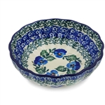 Polish Pottery Stoneware Fluted Bowl 4.5 in.