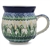 Polish Pottery 11 oz. Bubble Mug. Hand made in Poland. Pattern U4915 designed by Maria Starzyk.