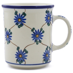 Polish Pottery 8 oz. Everyday Mug. Hand made in Poland and artist initialed.