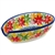 Polish Pottery 5" Spoon Rest. Hand made in Poland and artist initialed.