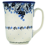 Polish Pottery Stoneware Bistro Type Mug 16 oz.