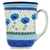 Polish Pottery 16 oz. Bistro Mug. Hand made in Poland. Pattern U4471 designed by Ewelina Galka.