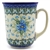 Polish Pottery 16 oz. Bistro Mug. Hand made in Poland. Pattern U4992 designed by Maria Starzyk.