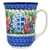 Polish Pottery 16 oz. Bistro Mug. Hand made in Poland. Pattern U4019 designed by Maria Starzyk.