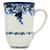 Polish Pottery 17 oz. Bistro Mug. Hand made in Poland and artist initialed.