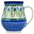 Polish Pottery 16 oz. Mug. Hand made in Poland and artist initialed.