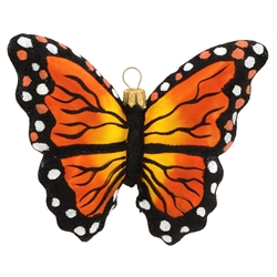 Monarch Butterfly Hanging Glass Ornament