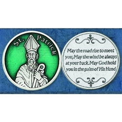 Saint Patrick Green  Enamel Pocket Token (Coin) Great for your pocket or coin purse. Add to a gift for that extra special touch!