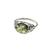 Green Amber Sterling Silver Ring