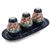 Polish Pottery Salt, Pepper, Toothpick Set. Hand made in Poland and artist initialed.