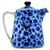 Polish Pottery 37 oz. Coffee or Tea Pot. Hand made in Poland and artist initialed.