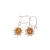 Cognac Amber Sun Dangle Earrings On Hooks