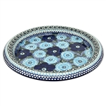 Polish Pottery 13" Serving Platter. Hand made in Poland. Pattern U586 designed by Maryla Iwicka.