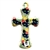 Polish Pottery 5" Cross. Hand made in Poland. Pattern U4722 designed by Teresa Liana.