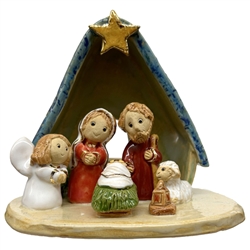 Artistic Ceramic Nativity 4"