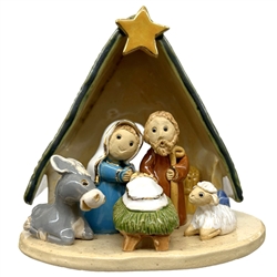 Artistic Ceramic Nativity 4"