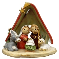 Artistic Ceramic Nativity 4"