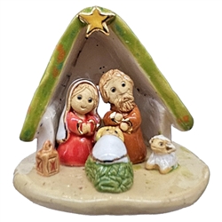 Artistic Ceramic Nativity 2" Tall