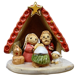 Artistic Ceramic Nativity 2" Tall