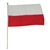 Polish Flag On A Stick 12" x 18"