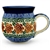 Polish Pottery 11 oz. Bubble Mug. Hand made in Poland and artist initialed.