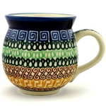 Polish Pottery 11 oz. Bubble Mug. Hand made in Poland and artist initialed.