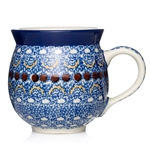 Polish Pottery 11 oz. Bubble Mug. Hand made in Poland and artist initialed.
