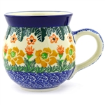 Polish Pottery Stoneware Bubble Mug 11 oz.